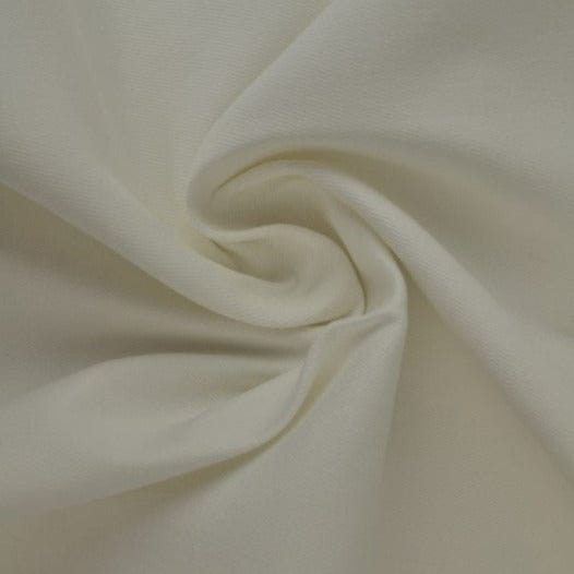 Råhvid bomuldstwill med stræk – diagonal twill & formfast komfort, metervare til erhverv (billede 1 af 7)