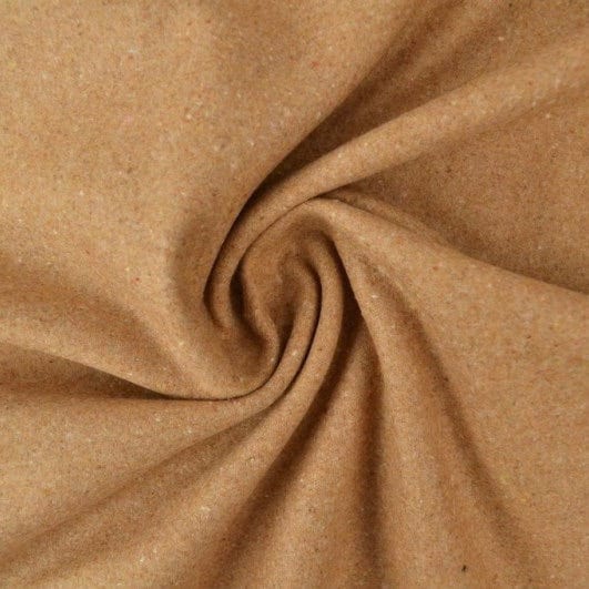 Beige slidstærk og blød uld/polyester stof, metervare til erhverv (billede 1 af 4)