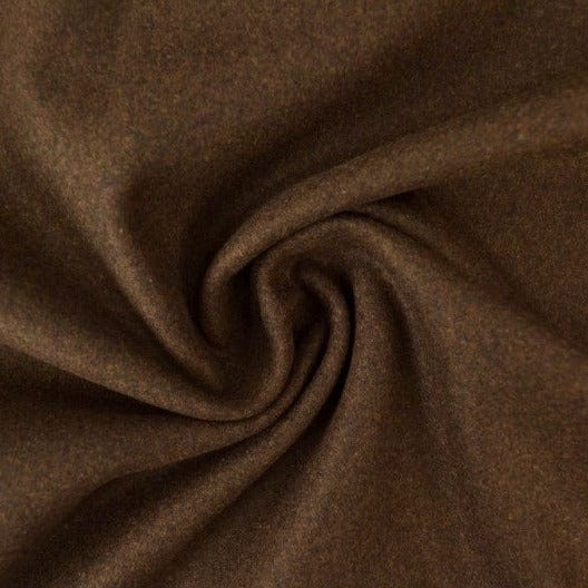 Brun slidstærk og blød uld/polyester stof, metervare til erhverv (billede 1 af 4)