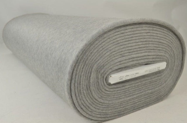 Lysegrå tung uldstof til frakker & jakker – 600 g/m² & tencel-blødhed, metervare til erhverv (billede 2 af 6)