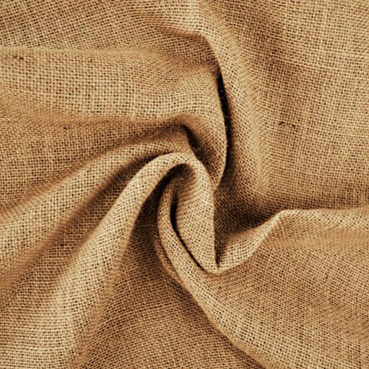 Natur blød hessian (jute) med rustikt look, metervare til erhverv (billede 1 af 4)