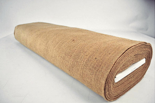 Natur blød hessian (jute) med rustikt look, metervare til erhverv (billede 2 af 4)