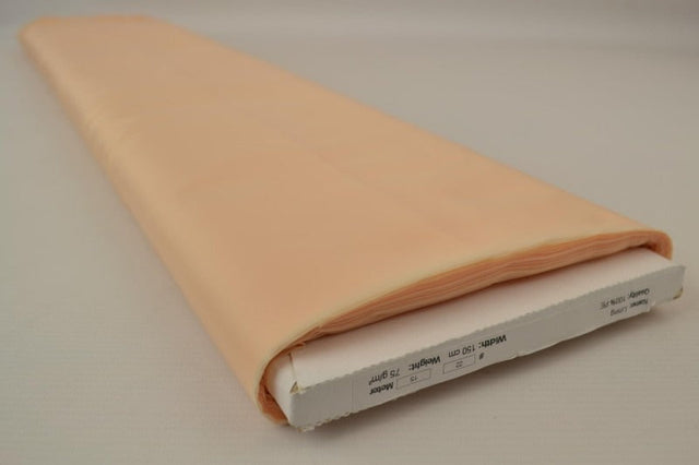 Champagne polyester foer – glat, let & let glans, metervare til erhverv (billede 2 af 5)