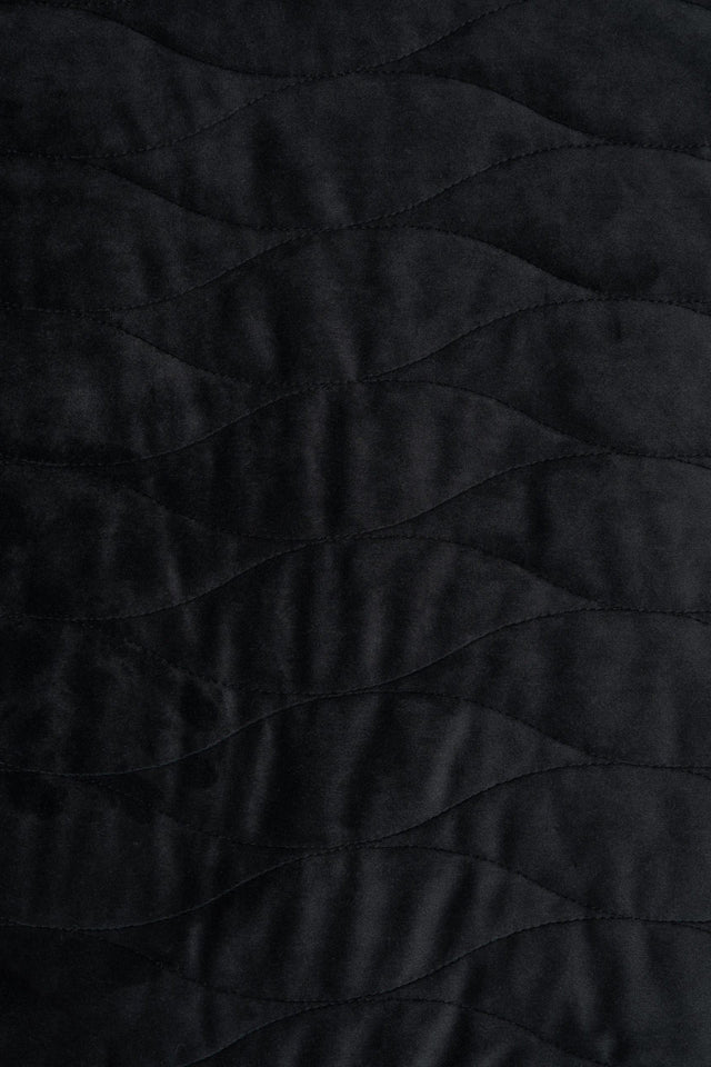 Mat natsort magic velvet 3D – quiltet velour med bølgemønster, metervare til erhverv (billede 2 af 8)