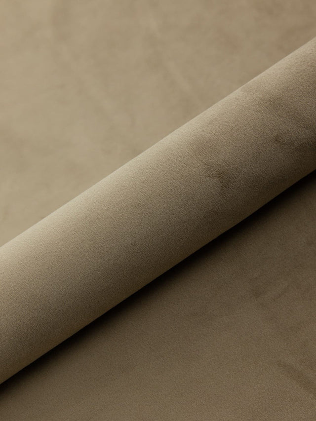 Varm sandbeige slidstærk møbelvelour, metervare til erhverv (billede 1 af 6)
