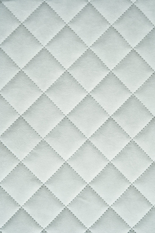 Sart isgrå Uttario velvet 3D – quiltet velour med viftemønster, metervare til erhverv (billede 2 af 3)