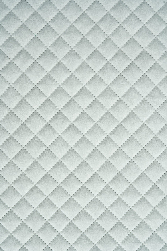 Sart isgrå Uttario velvet 3D – quiltet velour med rudemønster, metervare til erhverv (billede 2 af 3)
