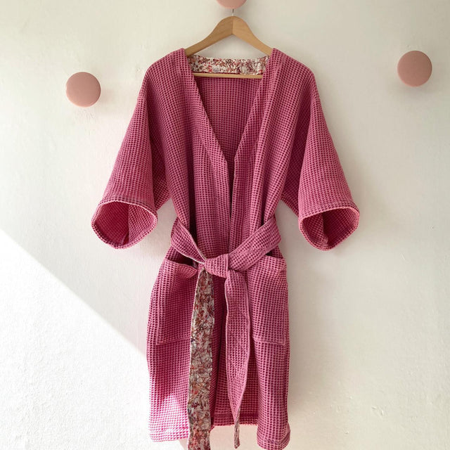 Stålblå vaffel piqué – absorberende & hurtigttørrende, metervare til erhverv (billede 3 af 4)