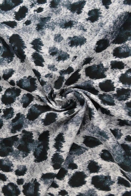 Viskose stof med leopardprint – grå & antracit, metervare til erhverv (billede 1 af 9)