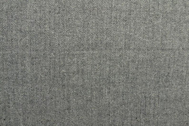 Hvid og sort tweed med sildebensmønster, metervare til erhverv (billede 3 af 3)