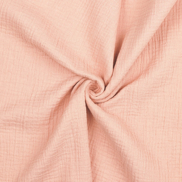 LYS ROSADOUBLE GAUZE ØKOLOGISK MUSSELIN – BLØD OG ÅNDBAR