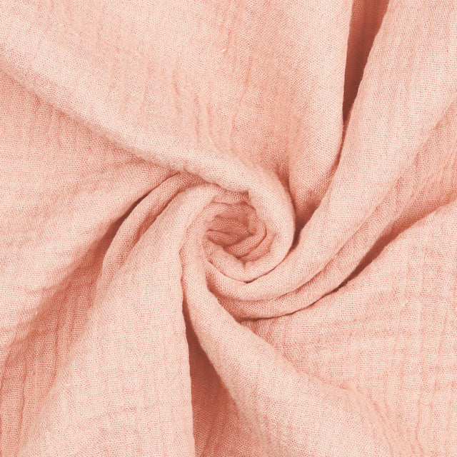 LYS ROSADOUBLE GAUZE ØKOLOGISK MUSSELIN – BLØD OG ÅNDBAR