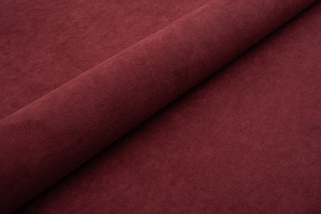 Mørk lilla tyk mat velour møbelstof med fleecebagside, metervare til erhverv (billede 1 af 3)