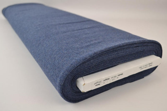 Mørk jeans melange bomuldsjersey – naturlig, åndbar & strækbar, metervare til erhverv (billede 2 af 7)