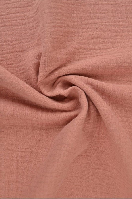 Vintage pink double gauze musselin – blød & åndbar, metervare til erhverv (billede 1 af 5)