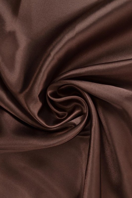 Brun satin stof – let & glansfuldt, metervare til erhverv (billede 1 af 8)