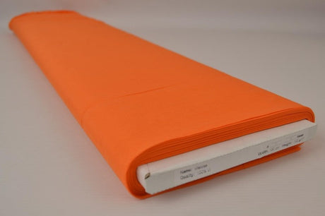 Orange viskose stof – let fald & elegant mat glans, metervare til erhverv (billede 2 af 4)