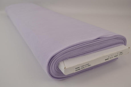 Lavendel bomuldsjersey – naturlig, åndbar & strækbar, metervare til erhverv (billede 2 af 7)