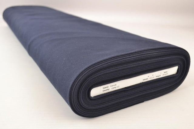 NAVY BOMULDSCANVAS – TÆTVÆVET 350 g/m², OEKO-TEX produkt