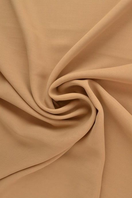 Mørk beige chiffon – let, gennemsigtig & med flot fald, metervare til erhverv (billede 1 af 7)