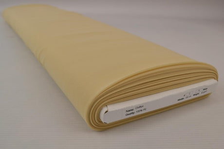 Beige chiffon – let, gennemsigtig & med flot fald, metervare til erhverv (billede 2 af 7)
