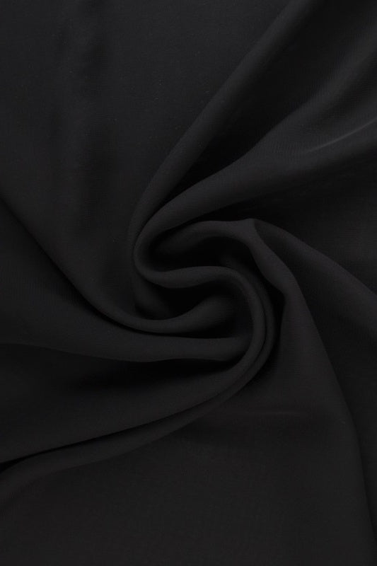 Sort chiffon – let, gennemsigtig & med flot fald, metervare til erhverv (billede 1 af 7)