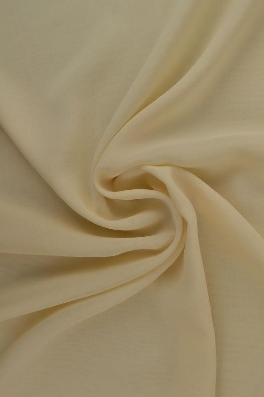 Champagne chiffon – let, gennemsigtig & med flot fald, metervare til erhverv (billede 1 af 7)