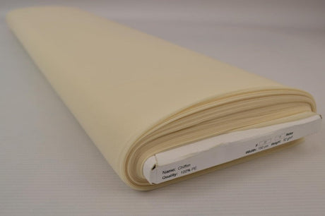 Champagne chiffon – let, gennemsigtig & med flot fald, metervare til erhverv (billede 2 af 7)