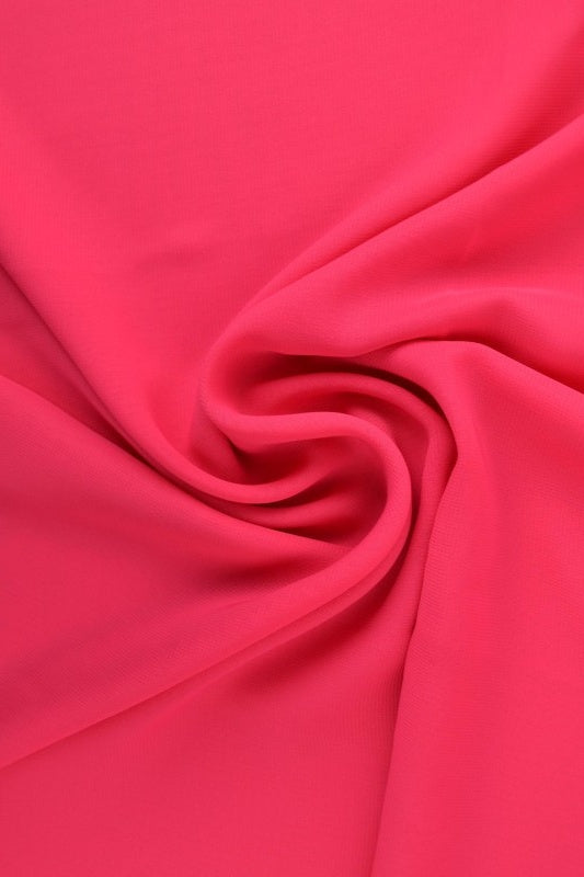 Fuchsia pink chiffon – let, gennemsigtig & med flot fald, metervare til erhverv (billede 1 af 7)