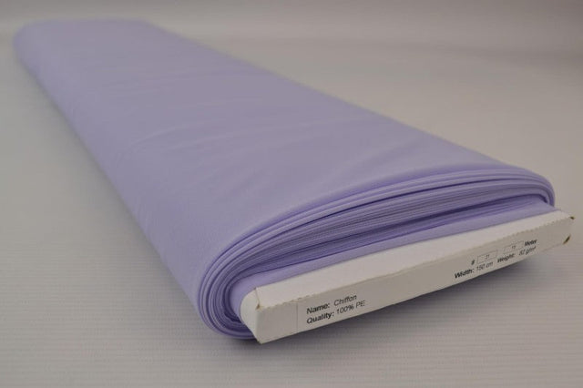 Lavender chiffon – let, gennemsigtig & med flot fald, metervare til erhverv (billede 2 af 7)