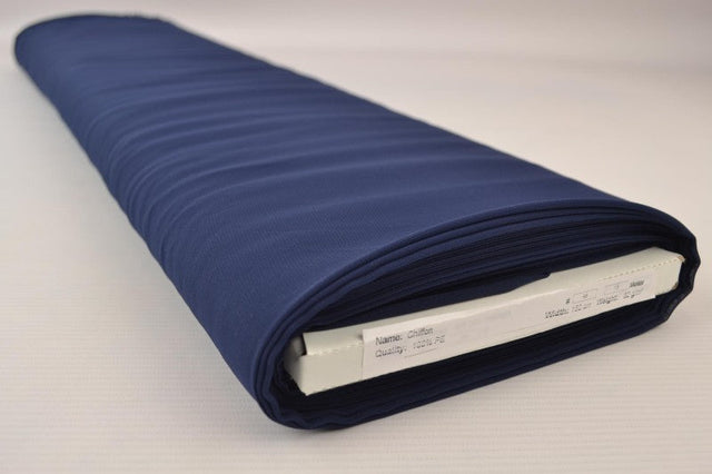 Navy chiffon – let, gennemsigtig & med flot fald, metervare til erhverv (billede 2 af 7)