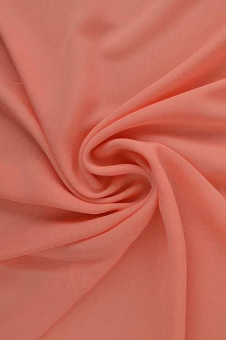 Laksefarvet chiffon – let, gennemsigtig & med flot fald, metervare til erhverv (billede 1 af 7)