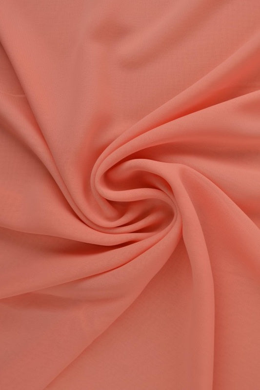 Laksefarvet chiffon – let, gennemsigtig & med flot fald, metervare til erhverv (billede 1 af 7)