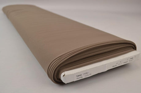 Taupe chiffon – let, gennemsigtig & med flot fald, metervare til erhverv (billede 2 af 7)