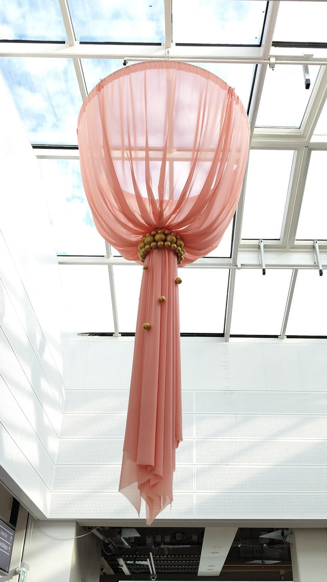 Taupe chiffon – let, gennemsigtig & med flot fald, metervare til erhverv (billede 4 af 7)