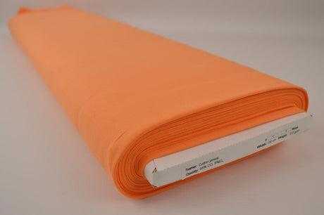 Orange bomuldsjersey – naturlig, åndbar & strækbar, metervare til erhverv (billede 2 af 8)