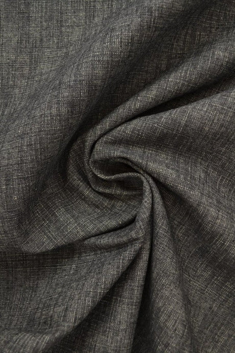 Mellemgrå uvasket denim med stræk – 370 g/m², metervare til erhverv (billede 1 af 8)