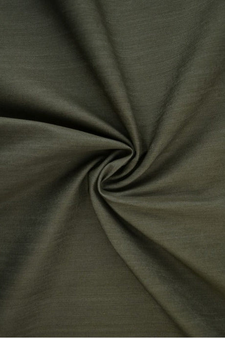 Khaki uvasket denim med stræk – 370 g/m², metervare til erhverv (billede 1 af 8)