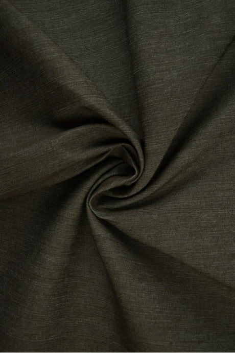 Mørk oliven uvasket denim med stræk – 370 g/m², metervare til erhverv (billede 1 af 8)