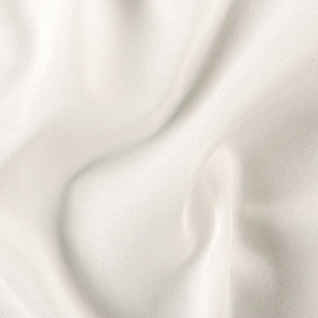 BRANDHÆMMENDE SEMI-TRANSPARENT ETAMINE GARDINSTOF - RÅHVID