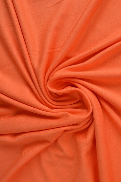 Mørk orange viskose jersey – blød, åndbar & strækbar, metervare til erhverv (billede 1 af 4)