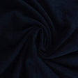 Navy bomulds jacquard - vaffelstruktur med blomstermotiv, metervare til erhverv (billede 1 af 5)