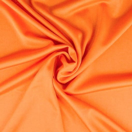 Orange charmeuse foer med stræk, metervare til erhverv (billede 1 af 2)