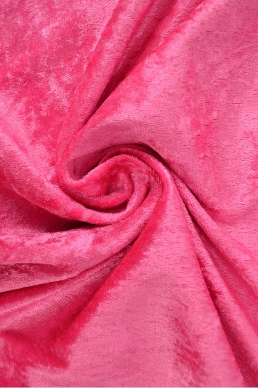 Fuchsia nervøs velour – strikket, strækbar & glansfuldt fald, metervare til erhverv (billede 1 af 7)