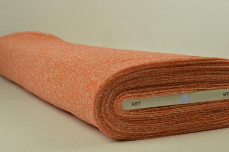 Orange jersey lurex – elastisk glimmerstof, metervare til erhverv (billede 2 af 2)