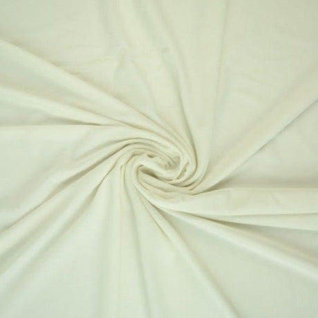 Råhvid lycra mesh – elastisk netstof, semi transparent, metervare til erhverv (billede 1 af 4)
