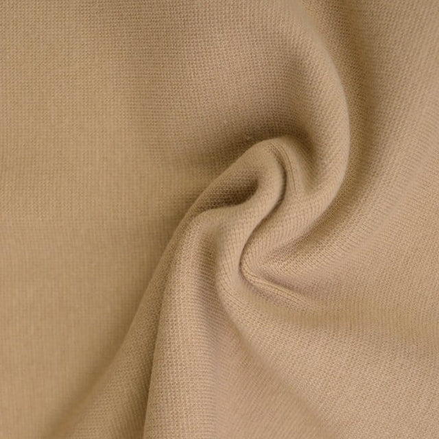 BEIGE RIB MED STRÆK – BOMULDSRIB & OEKO-TEX