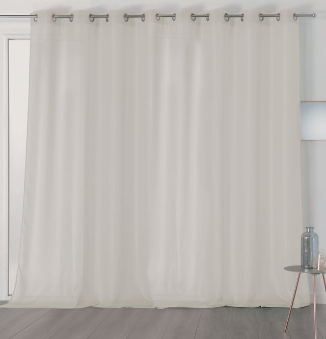 Chic chiffon stof til gardiner - gråbeige, metervare til erhverv (billede 2 af 4)