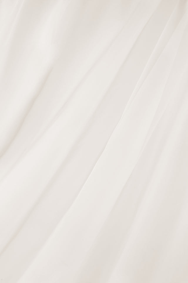 Semi-transparent voile til gardiner - råhvid, metervare til erhverv (billede 1 af 2)