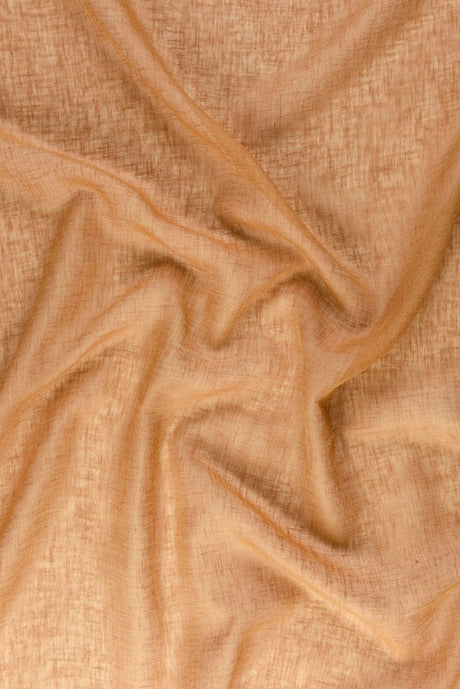 Let hør-voile med naturstruktur — abrikosorange, stofprøve